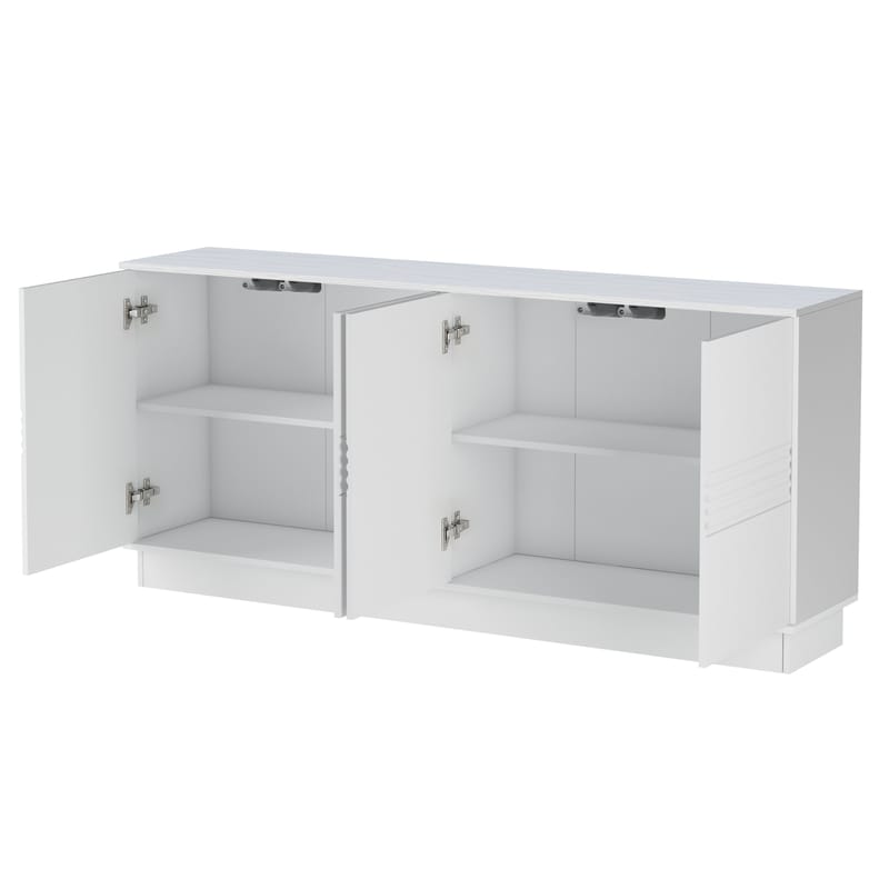 Skænk Loft24 Toro Hvid - Hvid - Opbevaring - Opbevaringsmøbler - Skænke & sideboards