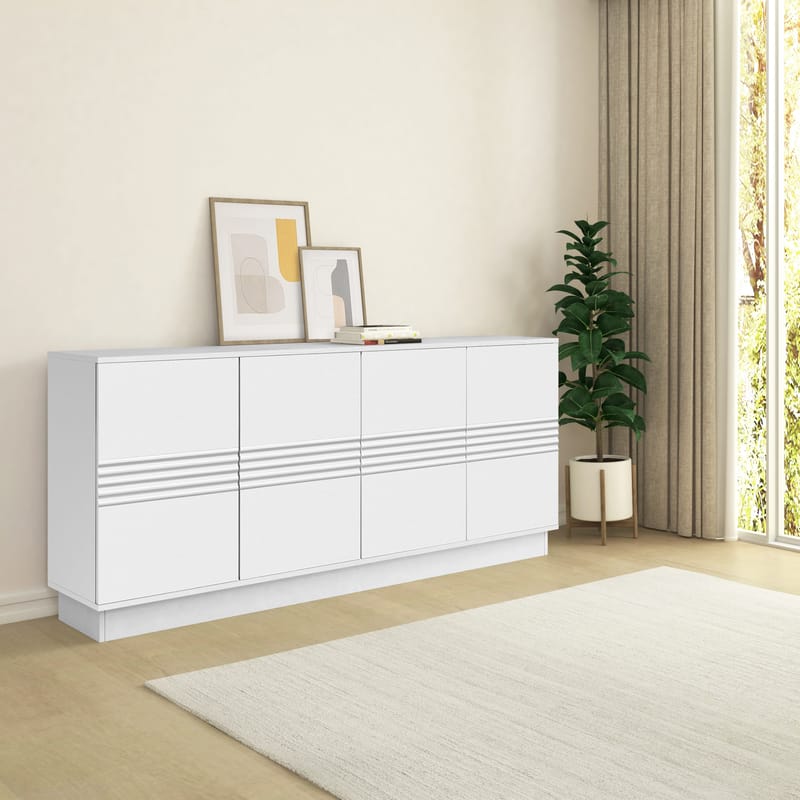 Skænk Loft24 Toro Hvid - Hvid - Opbevaring - Opbevaringsmøbler - Skænke & sideboards