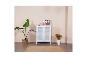 Skænk Mjudi Hvid / Eg - Hvid / Eg - Opbevaring - Opbevaringsmøbler - Skænke & sideboards