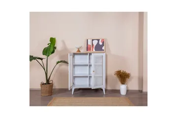 Skænk Mjudi Hvid / Eg - Hvid / Eg - Opbevaring - Opbevaringsmøbler - Skænke & sideboards