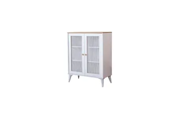 Skænk Mjudi Hvid / Eg - Hvid / Eg - Opbevaring - Opbevaringsmøbler - Skænke & sideboards
