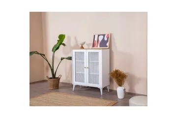 Skænk Mjudi Hvid / Eg - Hvid / Eg - Opbevaring - Opbevaringsmøbler - Skænke & sideboards