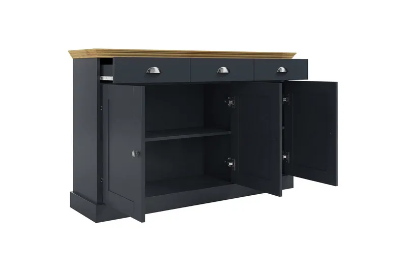 Skænk Motala Antracit/Eg - Antracit/Eg - Opbevaring - Opbevaringsmøbler - Skænke & sideboards
