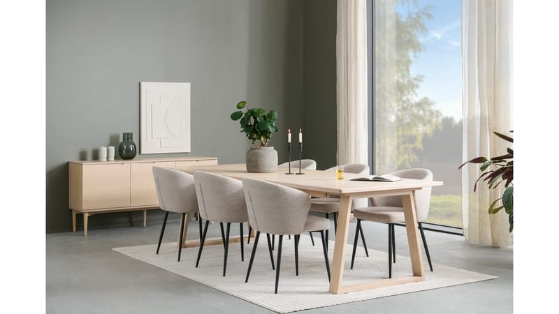 Skænk Nordal 3 Døre - Brunlakeret egetræsfiner - Opbevaring - Opbevaringsmøbler - Skænke & sideboards