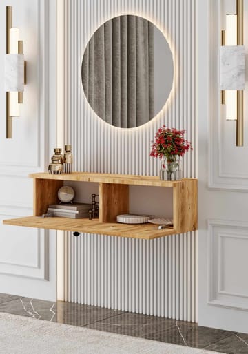 Skænk Nordure Mimosa (90 x 26 x 22 cm) Atlantic Pine - Atlantic Pine - Opbevaring - Opbevaringsmøbler - Skænke & sideboards