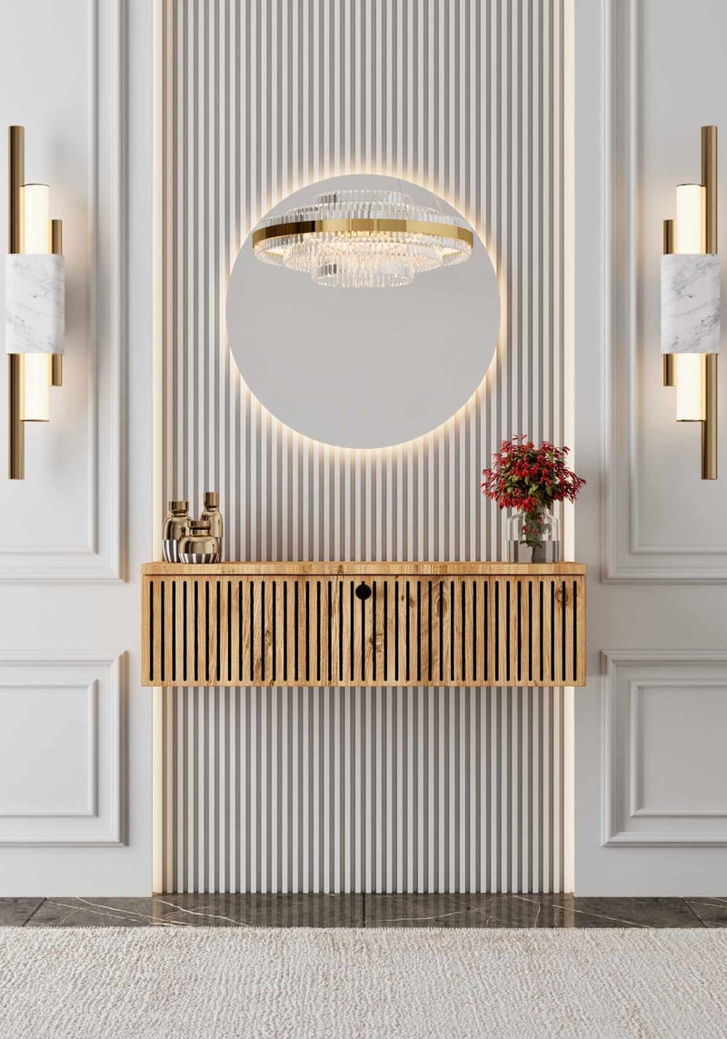Skænk Nordure Mimosa (90 x 26 x 22 cm) Atlantic Pine - Atlantic Pine - Opbevaring - Opbevaringsmøbler - Skænke & sideboards