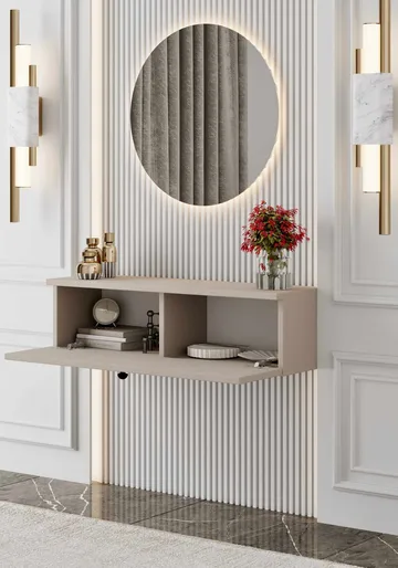 Skænk Nordure Mimosa (90 x 26 x 22 cm) Sandstone - Sandstone - Opbevaring - Opbevaringsmøbler - Skænke & sideboards