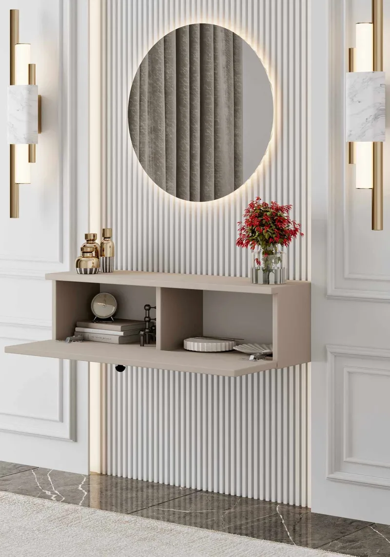 Skænk Nordure Mimosa (90 x 26 x 22 cm) Sandstone - Sandstone - Opbevaring - Opbevaringsmøbler - Skænke & sideboards
