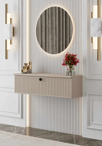 Skænk Nordure Mimosa (90 x 26 x 22 cm) Sandstone - Sandstone - Opbevaring - Opbevaringsmøbler - Skænke & sideboards