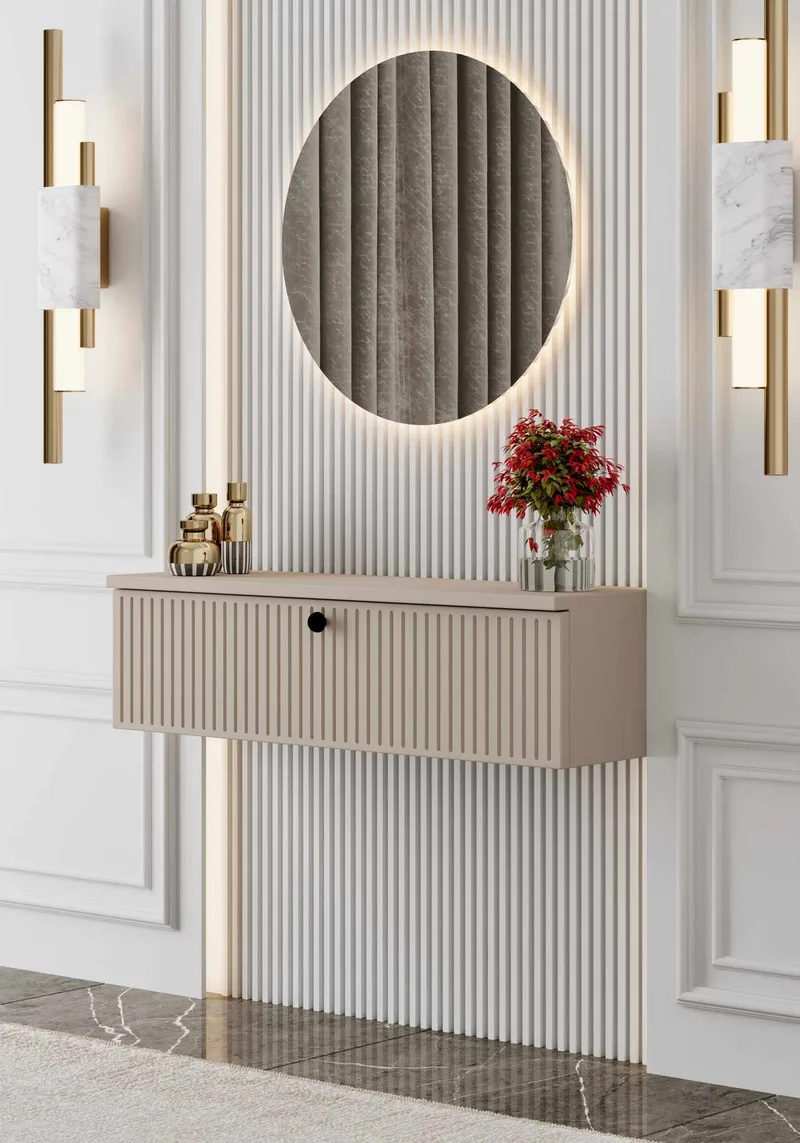 Skænk Nordure Mimosa (90 x 26 x 22 cm) Sandstone - Sandstone - Opbevaring - Opbevaringsmøbler - Skænke & sideboards