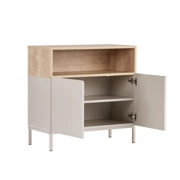 Skænk Nordure Palmer (80 x 80 x 40 cm) Sandsten Safir Eg - Sandsten Safir Eg - Opbevaring - Opbevaringsmøbler - Skænke & sideboards