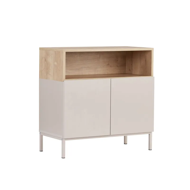 Skænk Nordure Palmer (80 x 80 x 40 cm) Sandsten Safir Eg, Sandsten Safir Eg