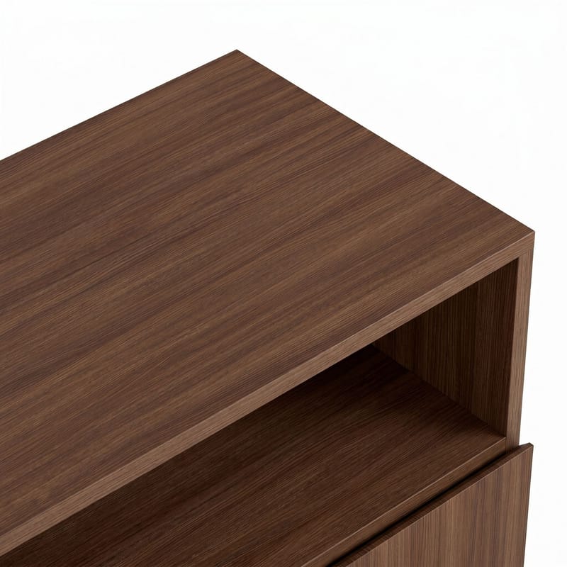 Skænk Nordure Palmer (80 x 80 x 40 cm) Milano Valnød Sort - Milano valnød og sort - Opbevaring - Opbevaringsmøbler - Skænke & sideboards