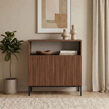 Skænk Nordure Palmer (80 x 80 x 40 cm) Milano Valnød Sort - Milano valnød og sort - Opbevaring - Opbevaringsmøbler - Skænke & sideboards