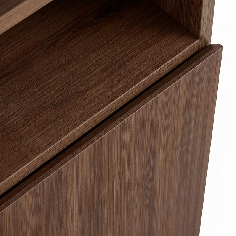 Skænk Nordure Palmer (80 x 80 x 40 cm) Milano Valnød Sort - Milano valnød og sort - Opbevaring - Opbevaringsmøbler - Skænke & sideboards
