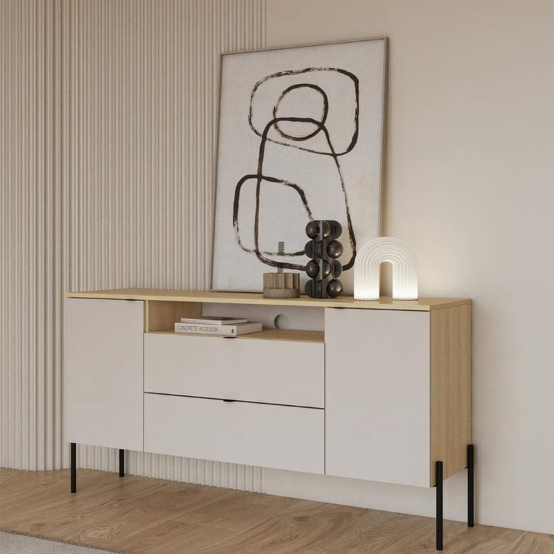 Skænk Ore 2 døre med 2 skuffer - Cashmere - Opbevaring - Opbevaringsmøbler - Skænke & sideboards