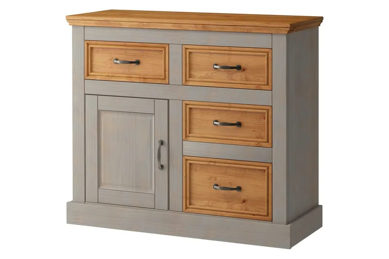 Skænk Selma 100x38x87 cm, Grå/Plet/Voks, 100x38x87 cm, Grå/Plet/Voks