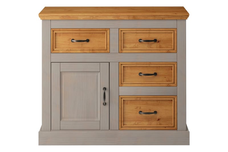 Skænk Selma 100x38x87 cm, Grå/Plet/Voks - 100x38x87 cm, Grå/Plet/Voks - Opbevaring - Opbevaringsmøbler - Skænke & sideboards