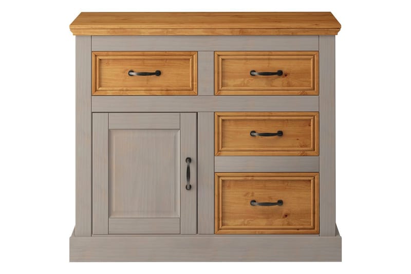 Skænk Selma 100x38x87 cm, Grå/Plet/Voks - 100x38x87 cm, Grå/Plet/Voks - Opbevaring - Opbevaringsmøbler - Skænke & sideboards