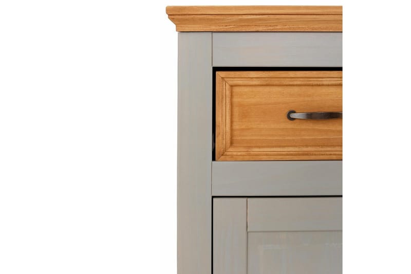 Skænk Selma 145x38x87 cm, Grå/Plet/Voks - 145x38x87 cm, Grå/Plet/Voks - Opbevaring - Opbevaringsmøbler - Skænke & sideboards