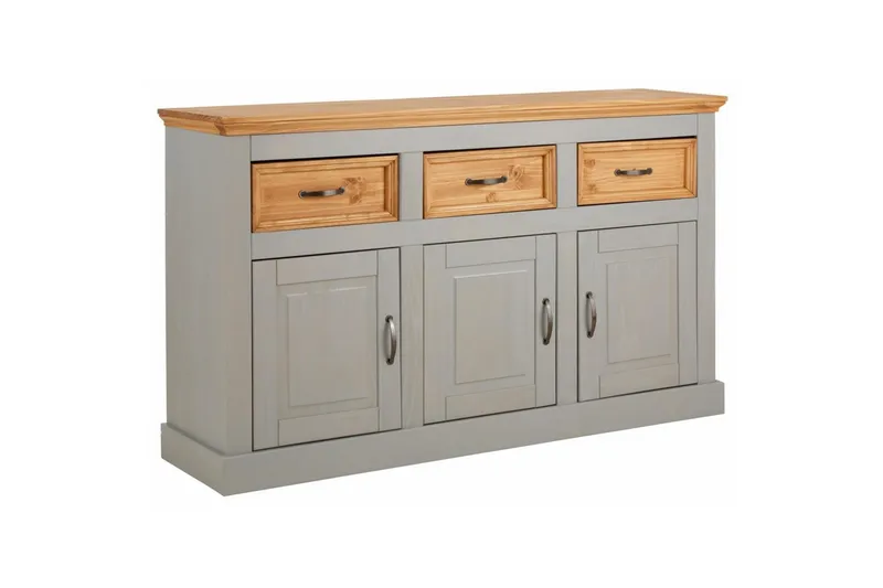 Skænk Selma 145x38x87 cm, Grå/Plet/Voks, 145x38x87 cm, Grå/Plet/Voks