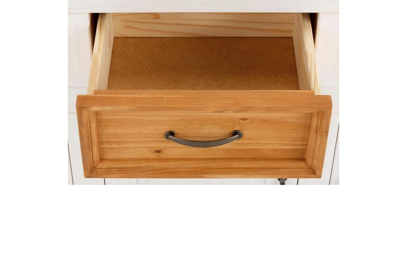 Skænk Selma 145x38x87 cm, Hvid/Plet/Voks - 145x38x87 cm, Hvid/Plet/Voks - Opbevaring - Opbevaringsmøbler - Skænke & sideboards