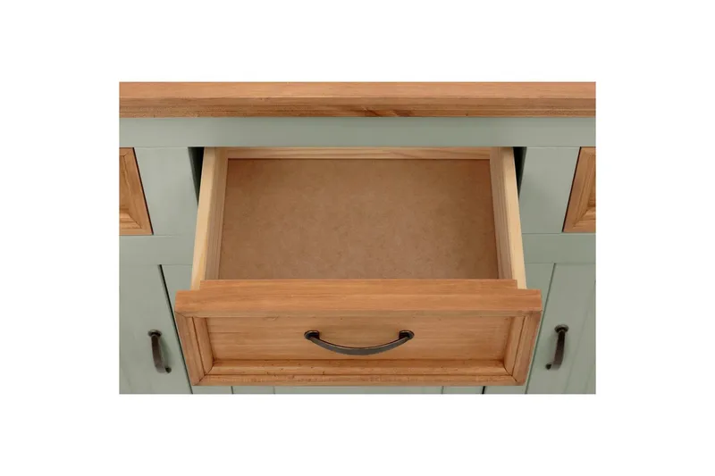 Skænk Selma 145x38x87 cm, Salviegrøn/Plet/Voks - 145x38x87 cm, Salviegrøn/Plet/Voks - Opbevaring - Opbevaringsmøbler - Skænke & sideboards