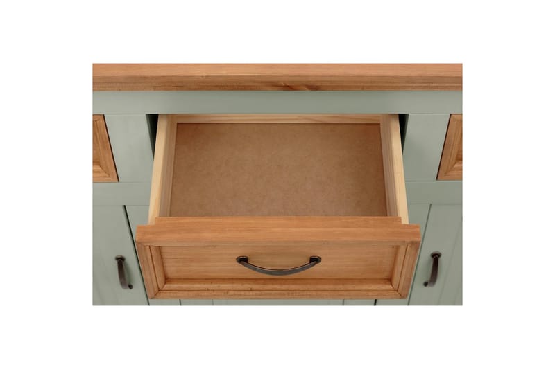 Skænk Selma 145x38x87 cm, Salviegrøn/Plet/Voks - 145x38x87 cm, Salviegrøn/Plet/Voks - Opbevaring - Opbevaringsmøbler - Skænke & sideboards