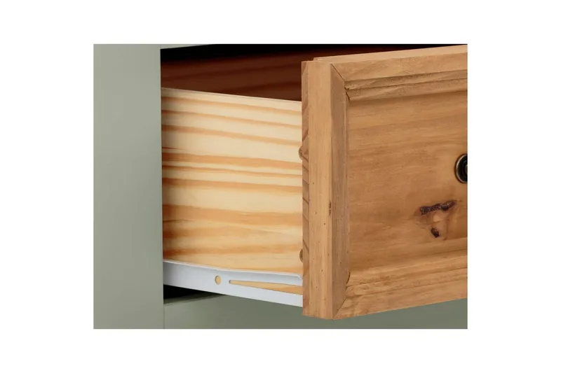Skænk Selma 145x38x87 cm, Salviegrøn/Plet/Voks - 145x38x87 cm, Salviegrøn/Plet/Voks - Opbevaring - Opbevaringsmøbler - Skænke & sideboards