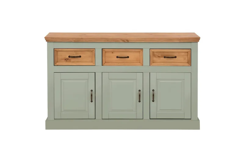 Skænk Selma 145x38x87 cm, Salviegrøn/Plet/Voks - 145x38x87 cm, Salviegrøn/Plet/Voks - Opbevaring - Opbevaringsmøbler - Skænke & sideboards