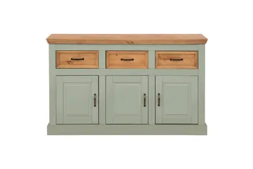 Skænk Selma 145x38x87 cm, Salviegrøn/Plet/Voks - 145x38x87 cm, Salviegrøn/Plet/Voks - Opbevaring - Opbevaringsmøbler - Skænke & sideboards