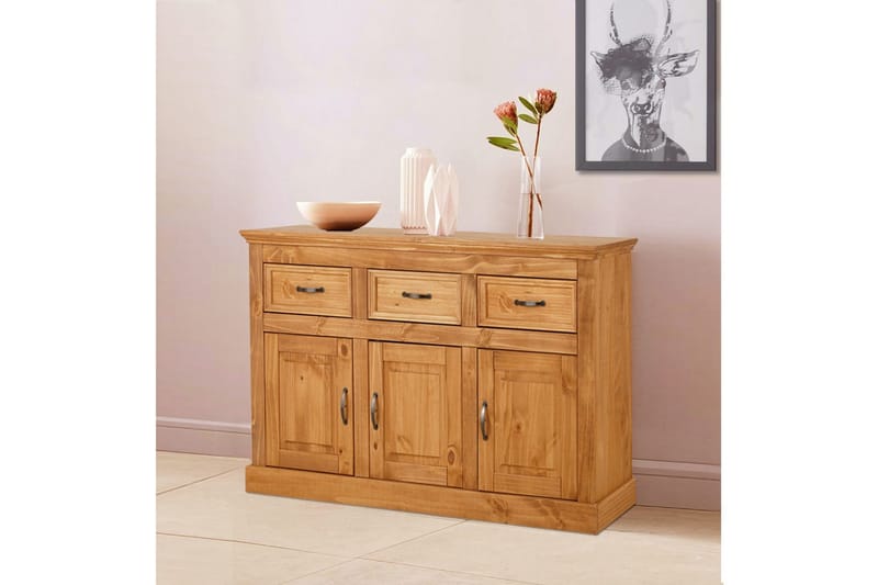 Skænk Selma 145x38x87 cm, Plet/Voks - 145x38x87 cm, Plet/Voks - Opbevaring - Opbevaringsmøbler - Skænke & sideboards