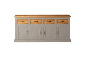 Skænk Selma 190x38x87, Grå/Plet/Voks - 190x38x87, Grå/Plet/Voks - Opbevaring - Opbevaringsmøbler - Skænke & sideboards