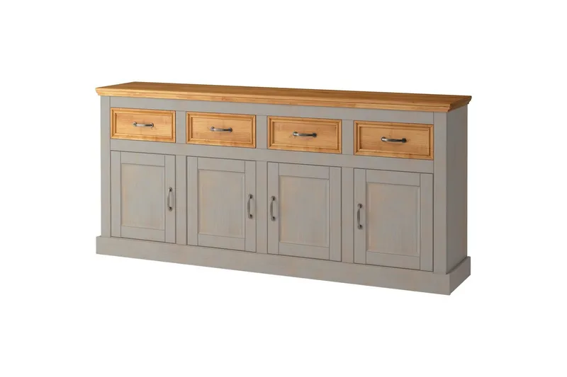 Skænk Selma 190x38x87, Grå/Plet/Voks, 190x38x87, Grå/Plet/Voks