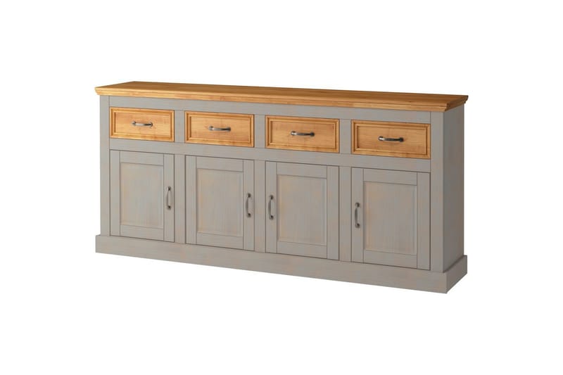 Skænk Selma 190x38x87, Grå/Plet/Voks - 190x38x87, Grå/Plet/Voks - Opbevaring - Opbevaringsmøbler - Skænke & sideboards