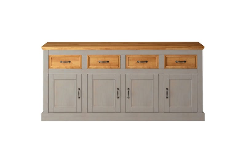 Skænk Selma 190x38x87, Grå/Plet/Voks - 190x38x87, Grå/Plet/Voks - Opbevaring - Opbevaringsmøbler - Skænke & sideboards