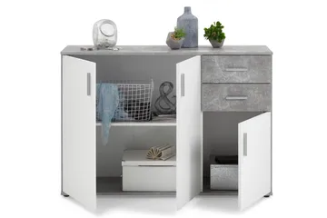 Albi Skænk 121 cm - Grå/Hvid - Opbevaring - Opbevaringsmøbler - Skænke & sideboards