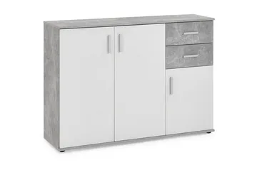 Albi Skænk 121 cm - Grå/Hvid - Opbevaring - Opbevaringsmøbler - Skænke & sideboards