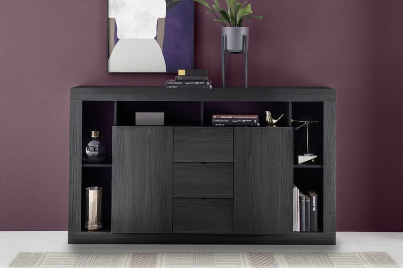 Asfordby Skænk 134x102x42 cm - Sort - Skænke & sideboards