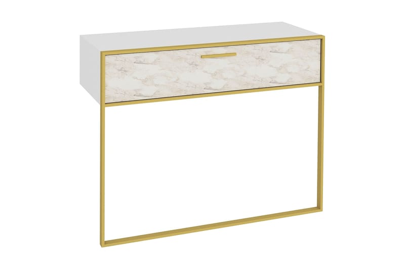 Bascle Sideboard 90 cm - Guld|Hvid - Skænke & sideboards