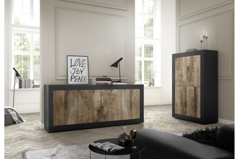 Basic Sideboard 43x160 cm Natur/Sort - LC SPA - Opbevaring - Opbevaringsmøbler - Skænke & sideboards