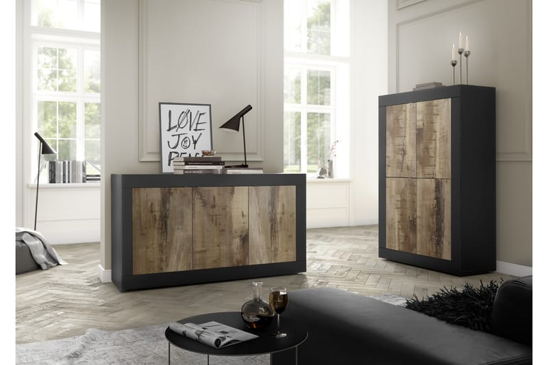 Basic Sideboard 43x160 cm Natur/Sort - LC SPA - Opbevaring - Opbevaringsmøbler - Skænke & sideboards