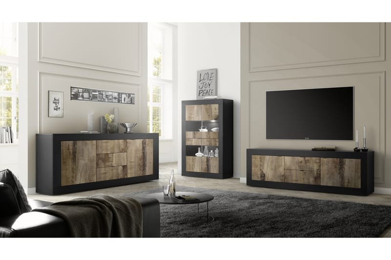 Basic Sideboard 43x160 cm Natur/Sort - LC SPA - Opbevaring - Opbevaringsm�øbler - Skænke & sideboards