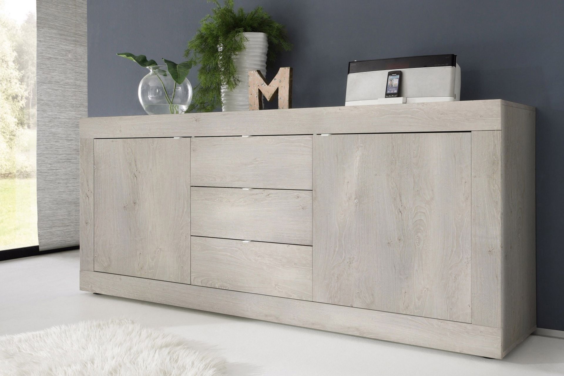 Basic Skænk 210 cm - Brun/Grå - Opbevaring - Opbevaringsmøbler - Skænke & sideboards
