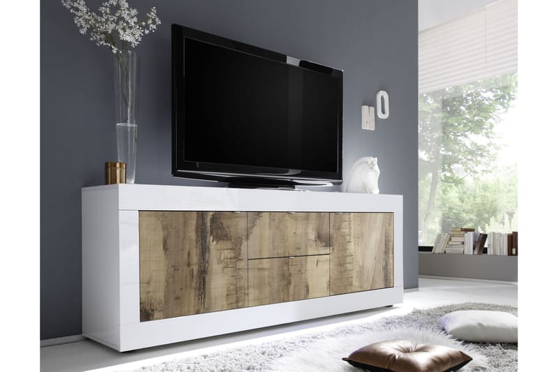 Basic Skænk 210x43 cm - Hvid Højglans - Opbevaring - Opbevaringsmøbler - Skænke & sideboards