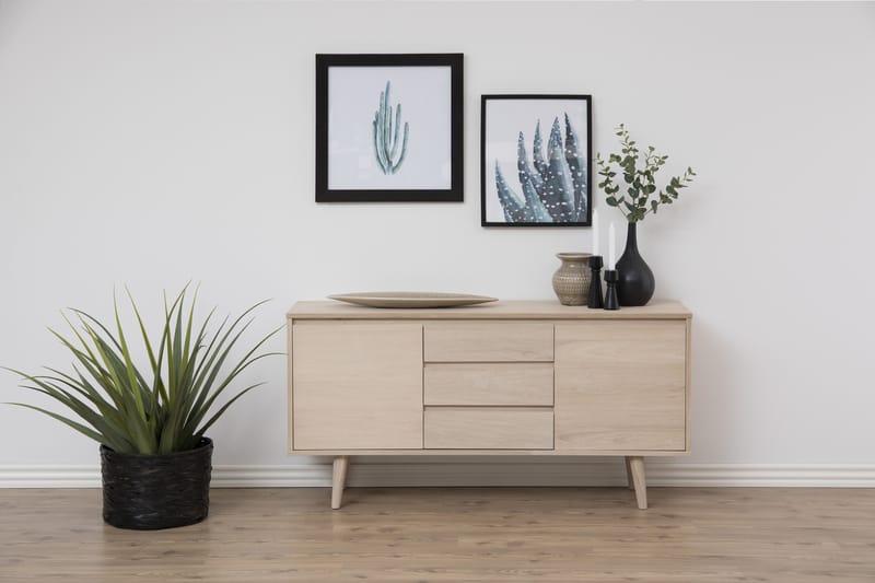 Bellor Skænk 150 cm - Hvidpigmenteret - Opbevaring - Opbevaringsmøbler - Skænke & sideboards