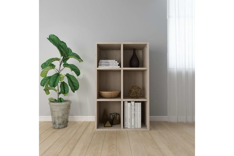 Bogskab/skænk 50 x 25 x 80 cm spånplade sonoma-eg - Brun - Opbevaring - Opbevaringsmøbler - Skænke & sideboards