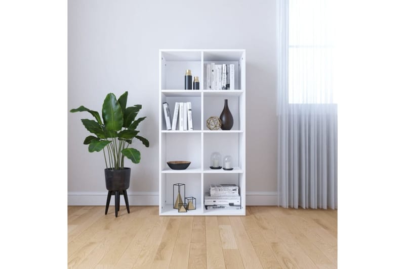 Bogskab/Skænk 66x30x130 cm Spånplade Hvid - Skænke & sideboards