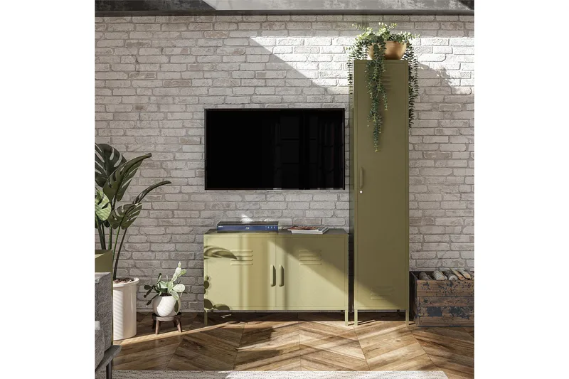 Bradford Skänk 100x40 cm Grå Queer Eye Grön - Opbevaring - Opbevaringsmøbler - Skænke & sideboards