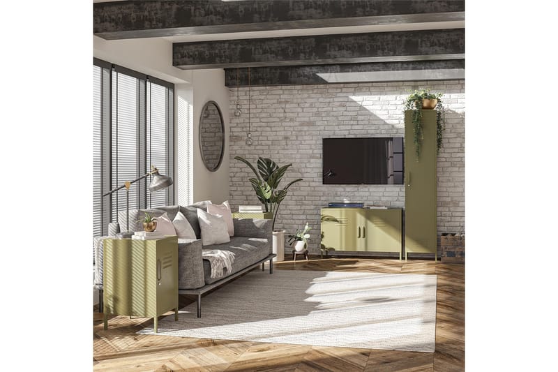 Bradford Skänk 100x40 cm Grå Queer Eye Grön - Opbevaring - Opbevaringsmøbler - Skænke & sideboards